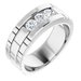 14K White 5/8 CTW Natural Diamond Men-s Ring  